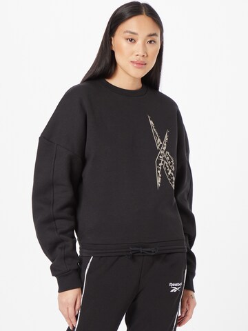 Reebok Sportief sweatshirt 'Safari' in Zwart: voorkant