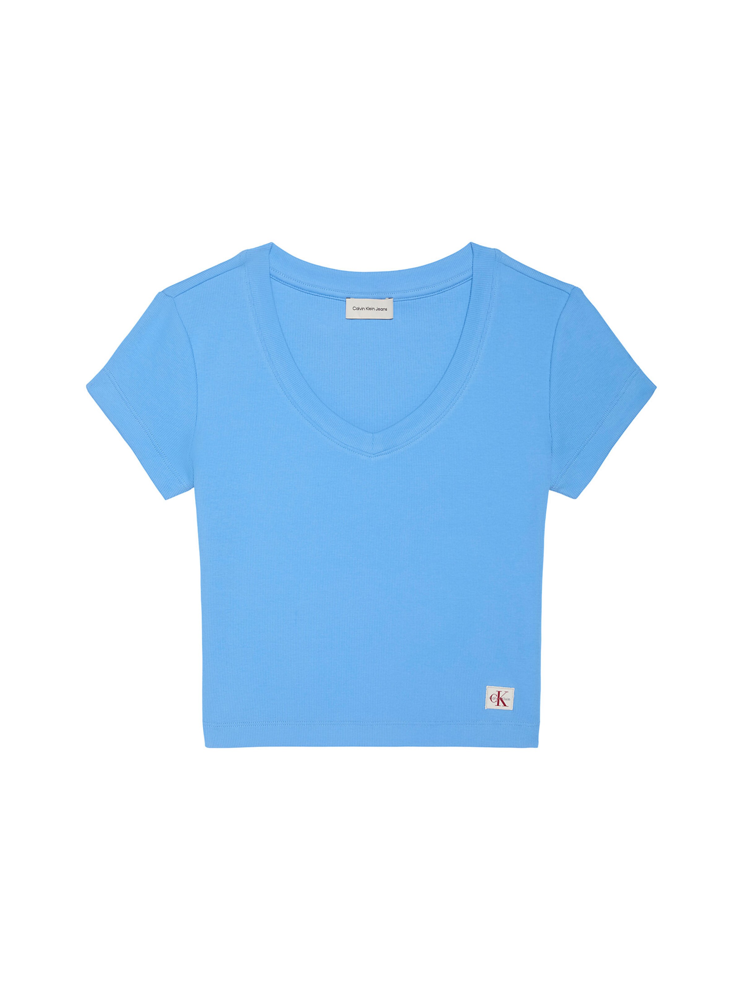 T-shirt Calvin Klein Jeans en bleu : devant
