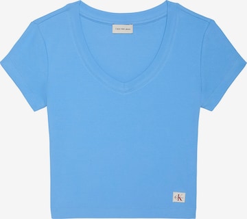 T-shirt Calvin Klein Jeans en bleu : devant
