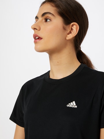 ADIDAS SPORTSWEAR Funkcionalna majica 'Aeroready Designed 2 Move 3-Stripes' | črna barva
