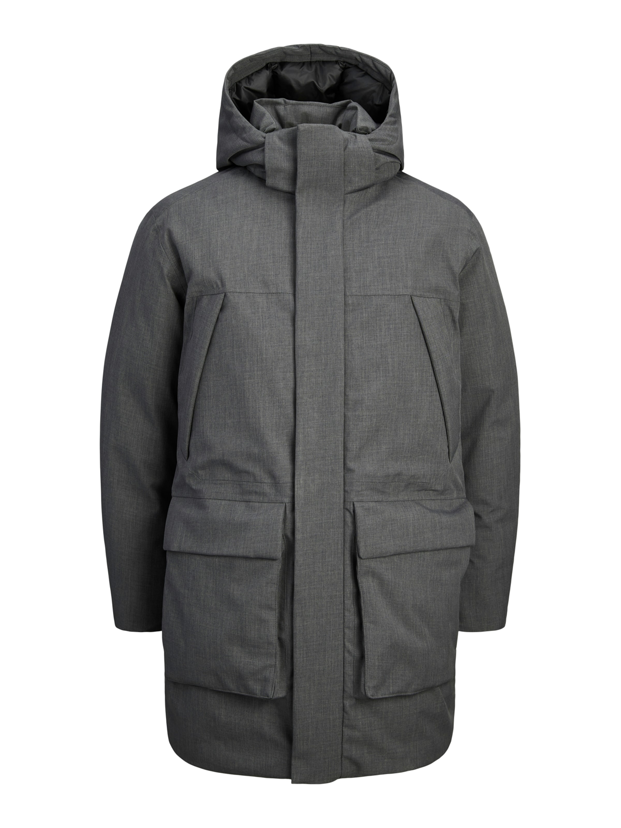 Jack & Jones Premium Přechodová parka 'JPRMoon' – šedá: přední strana