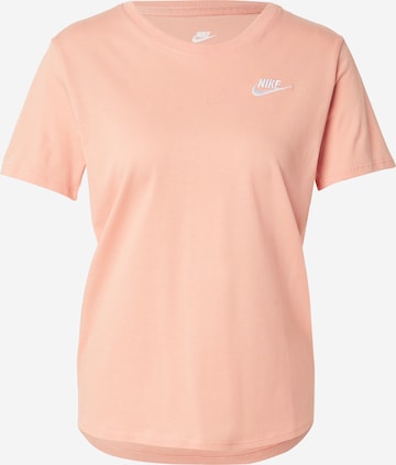 T-shirt 'Club Essential' Nike Sportswear en orange : devant