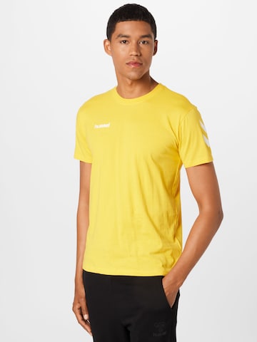 Hummel Функциональная футболка в Желтый: спереди