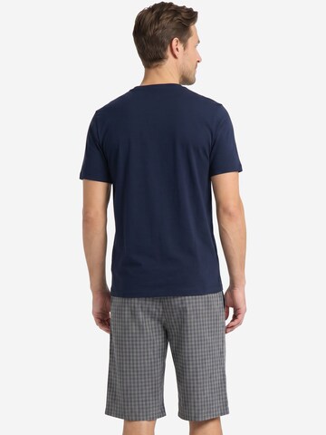 Hanro Pyjama kurz 'Night & Day'‌‌‌‌ in Blau