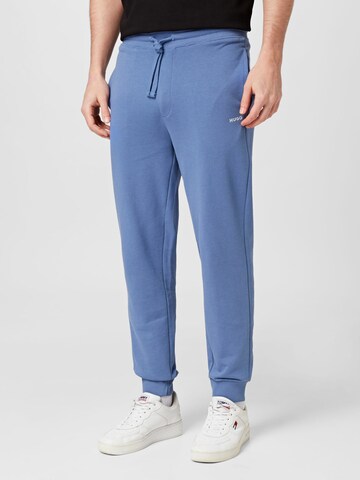 HUGO Red Tapered Trousers 'Dayote' in Blue: front