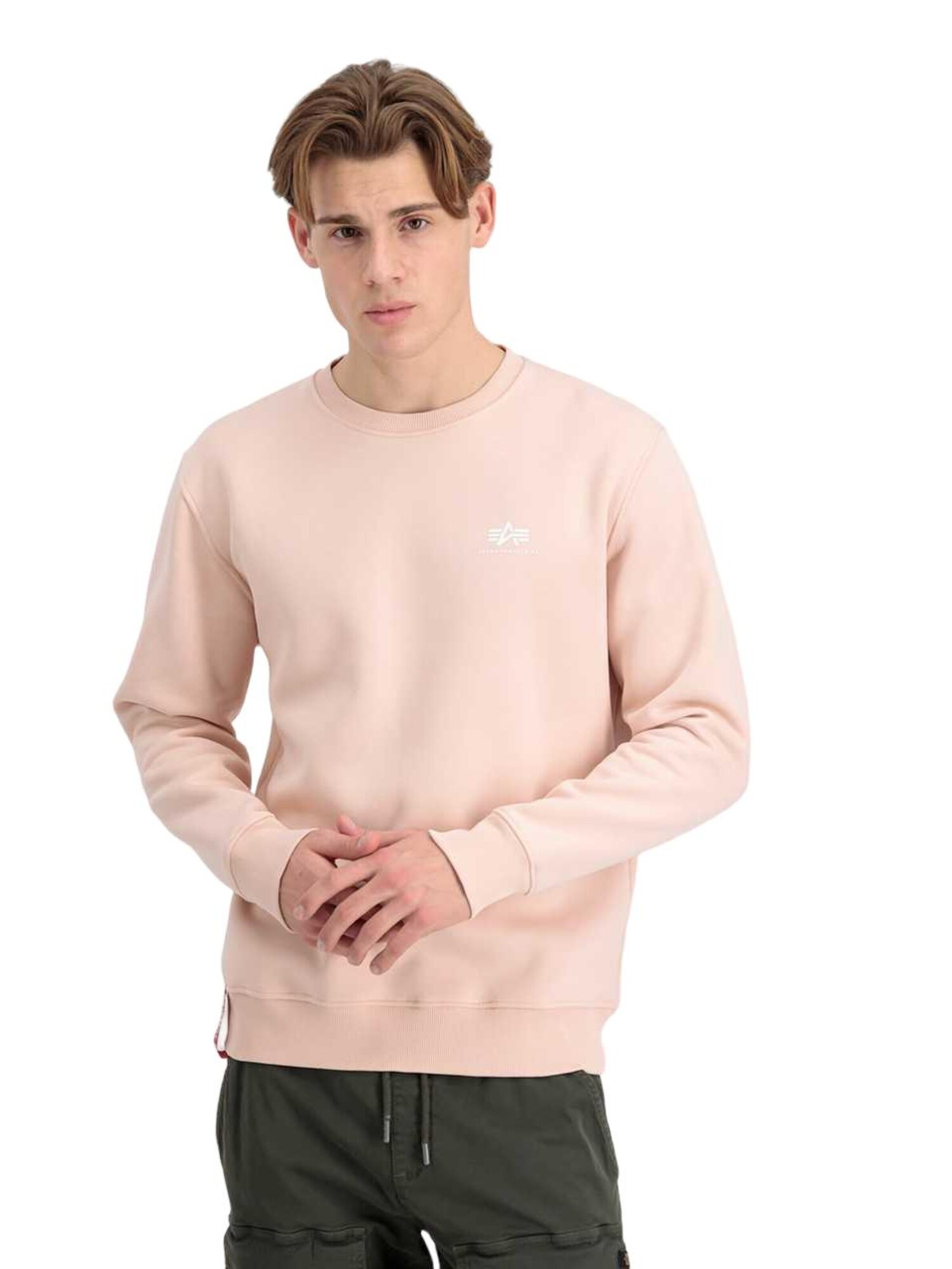 ALPHA INDUSTRIES Sweatshirt 'Basic Small Logo' in Orange