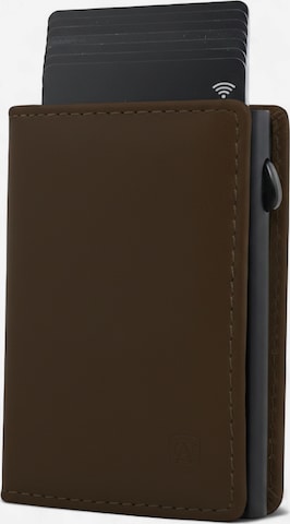 Akaroa Portemonnaie 'Slim Wallet Pelle II' in Braun: Vorderseite