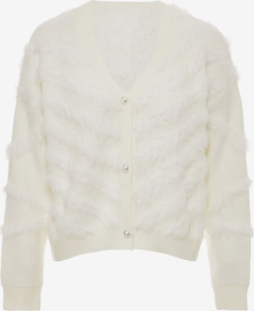 Cardigan swirly en blanc : devant