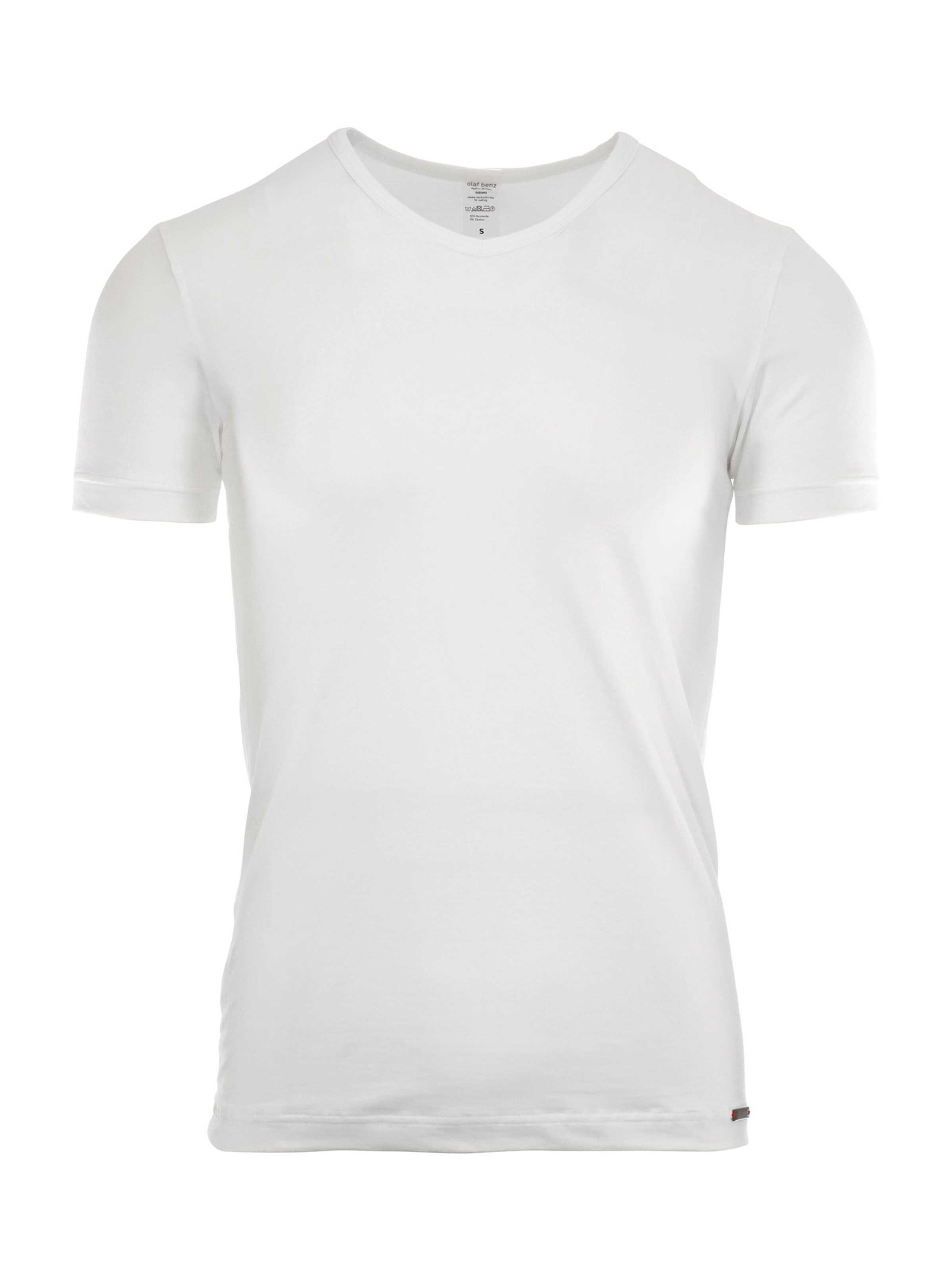 Olaf Benz Shirt 'V-Neck RED 1601' in White: front