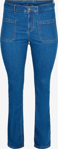 Zizzi Bootcut Jeans 'ELLEN' in Blau: predná strana