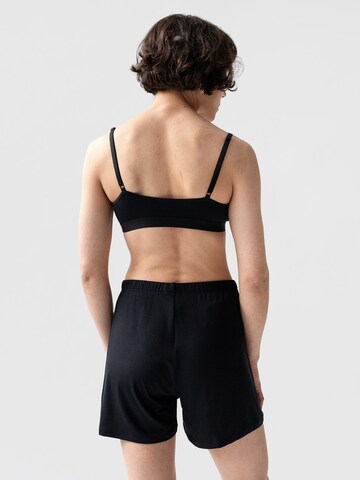 Erlich Textil - Calças de pijama 'LIA' em preto