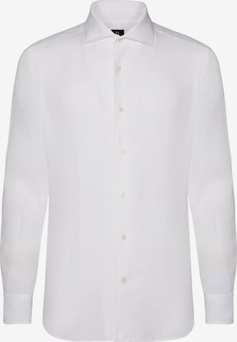 Slim fit Camicia di Boggi Milano in bianco: frontale