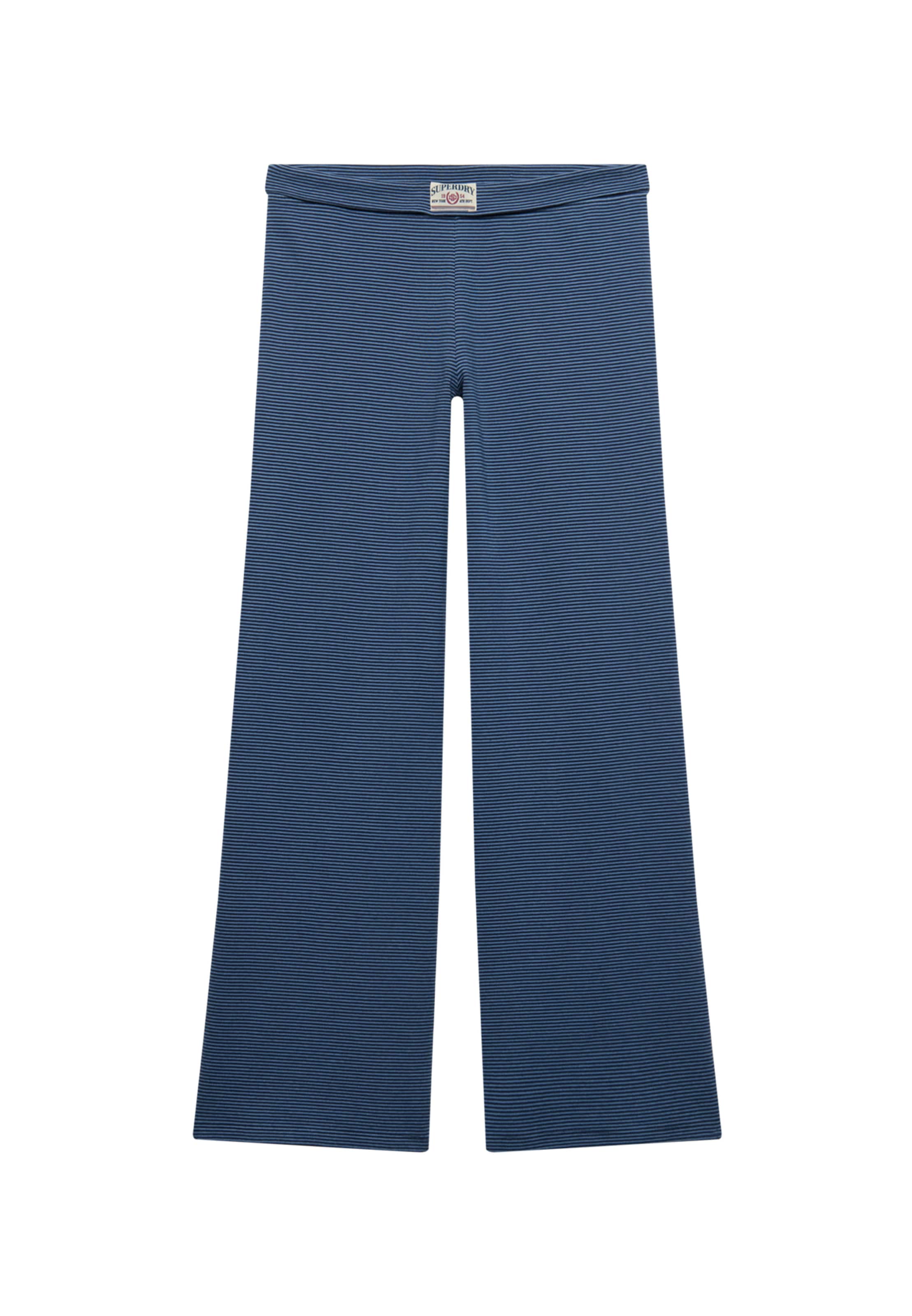 Superdry & Co Flared Broek 'Athletic Essentials' in Blauw: voorkant