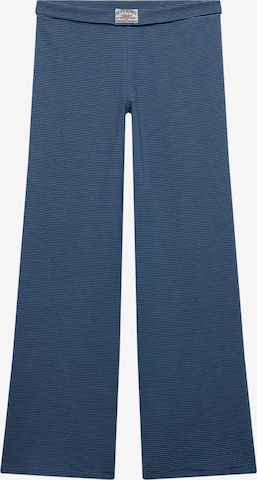Superdry & Co Flared Broek 'Athletic Essentials' in Blauw: voorkant