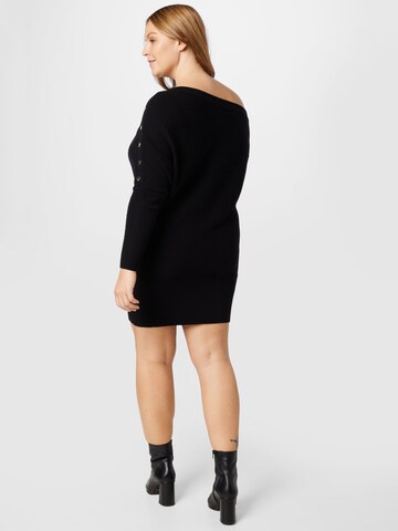 River Island Plus Knitted dress in Black