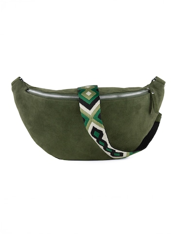 lePelou - Riñonera 'TRAMA' en verde: frente