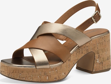 Sandales Tamaris en marron : devant