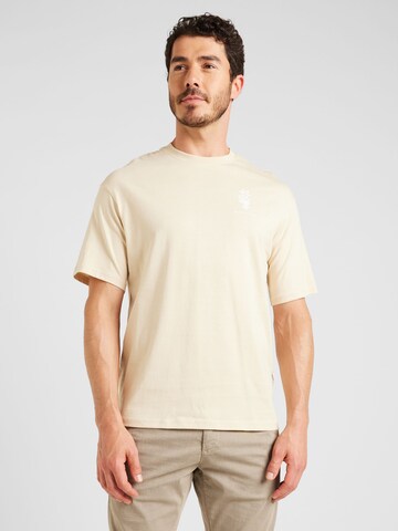 SELECTED T-Shirt 'SLHCORBY' in Beige