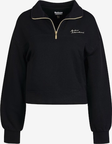 Barbour International Sweatshirt in Black: front