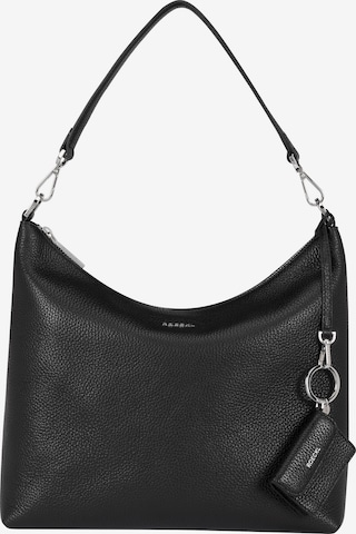 Roeckl Schoudertas 'DIANA SCHULTERTASCHE MEDIUM' in Zwart: voorkant