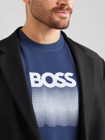 BOSS T-Shirt 'Te_Insignia' in Blau