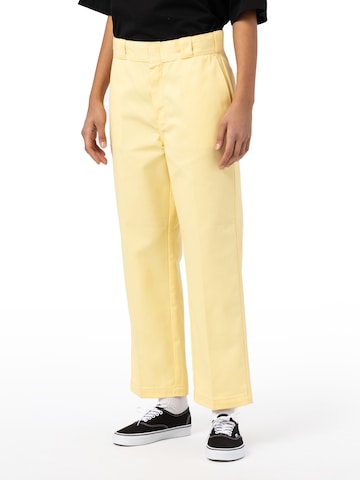 DICKIES Pleated Pants '874' in Yellow: front