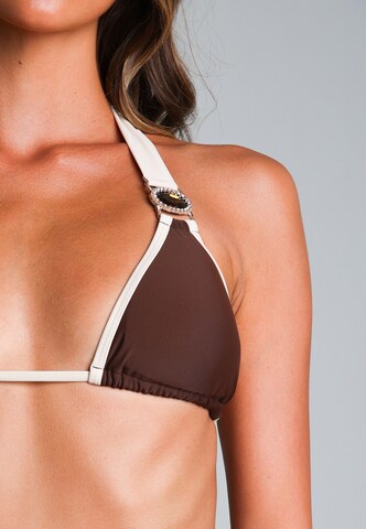 Moda Minx Triangle Bikini top 'Amour' in Brown