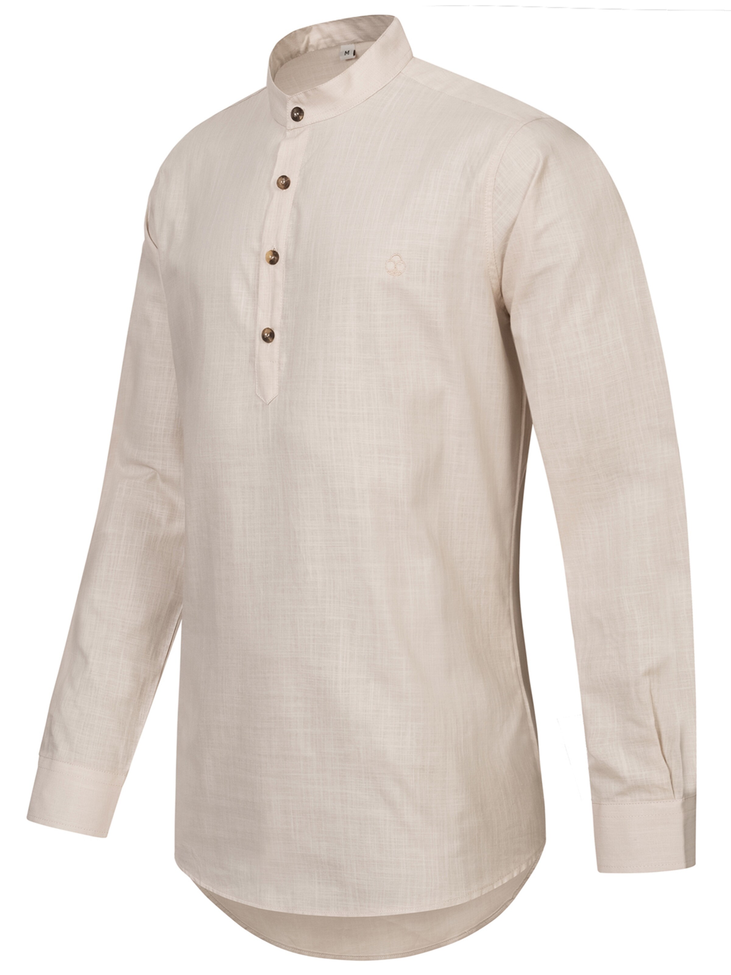 Indumentum Slim fit Button Up Shirt in Beige