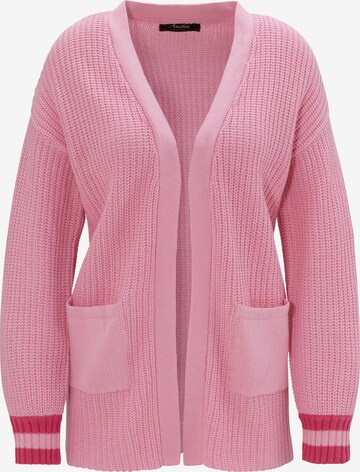 Aniston CASUAL Knit Cardigan in Pink: front