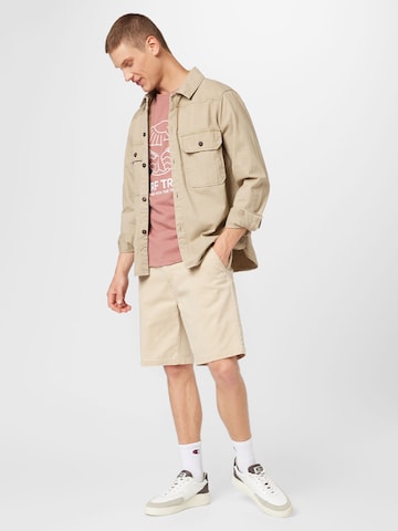 Hailys Men Regular Fit Hemd 'Colin' in Beige