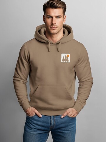 Neverless Sweatshirt 'Pine Trees'‌‌‌‌‌‌‌‌ in Braun