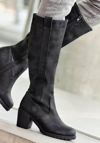 Bottes LASCANA en noir : devant