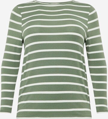 ONLY Carmakoma Shirt 'CARELKE' in Groen: voorkant
