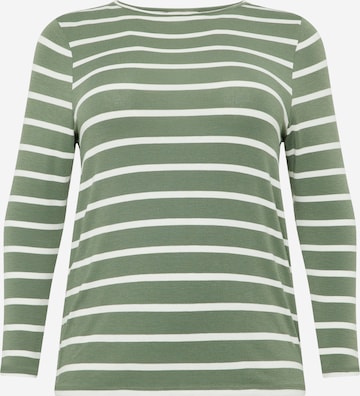 ONLY Carmakoma T-shirt 'CARELKE' i grön: framsida