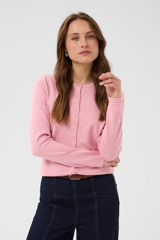 SAINT TROPEZ Gebreid vest 'Mila' in Roze: voorkant