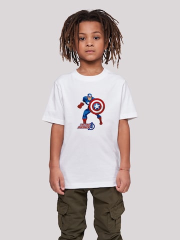 F4NT4STIC Shirt 'Marvel Avengers Captain America The First Avenger' in White: front
