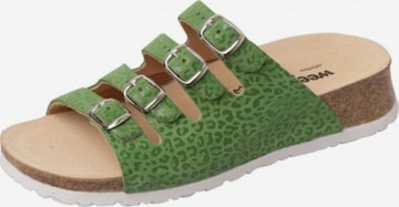 Weeger Sandale 'Keilpantolette 11460-75' in Grün: Vorderseite