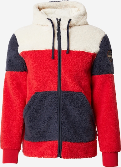 NAPAPIJRI Flis jakna 'TARALGA 4' u mornarsko plava / crvena / bijela, Pregled proizvoda