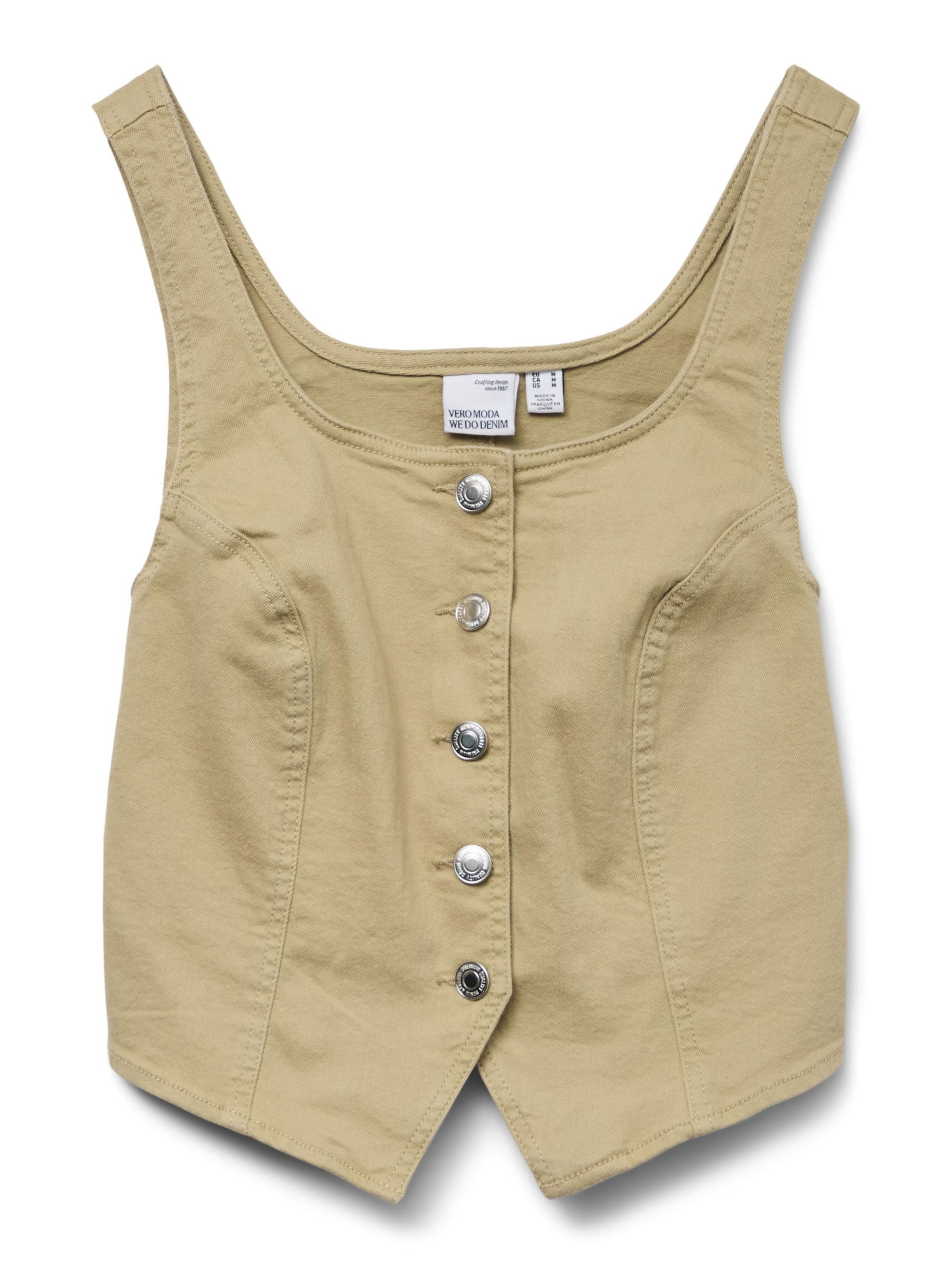Gilet 'VMWild' VERO MODA en beige : devant