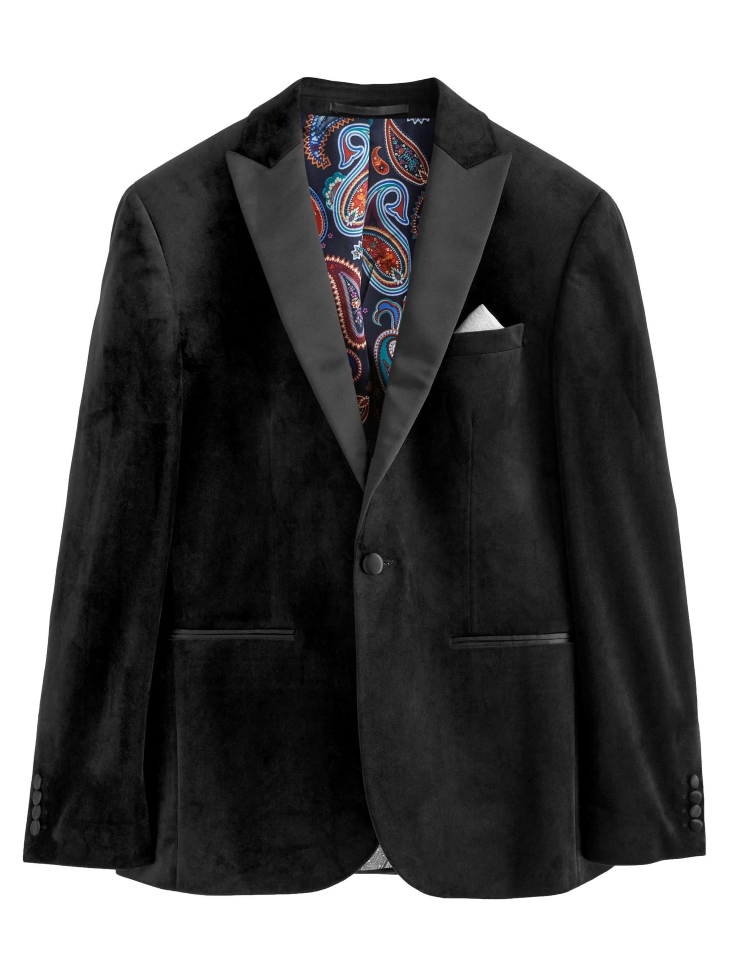 NextRegular Fit Sako - crna boja: prednji dio