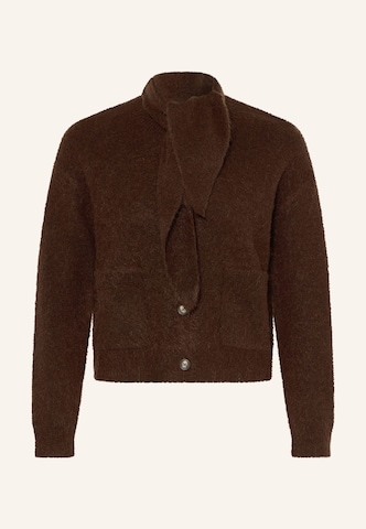 darling harbour Knit Cardigan in Brown: front