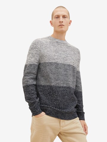 TOM TAILOR Sweater in Black: front