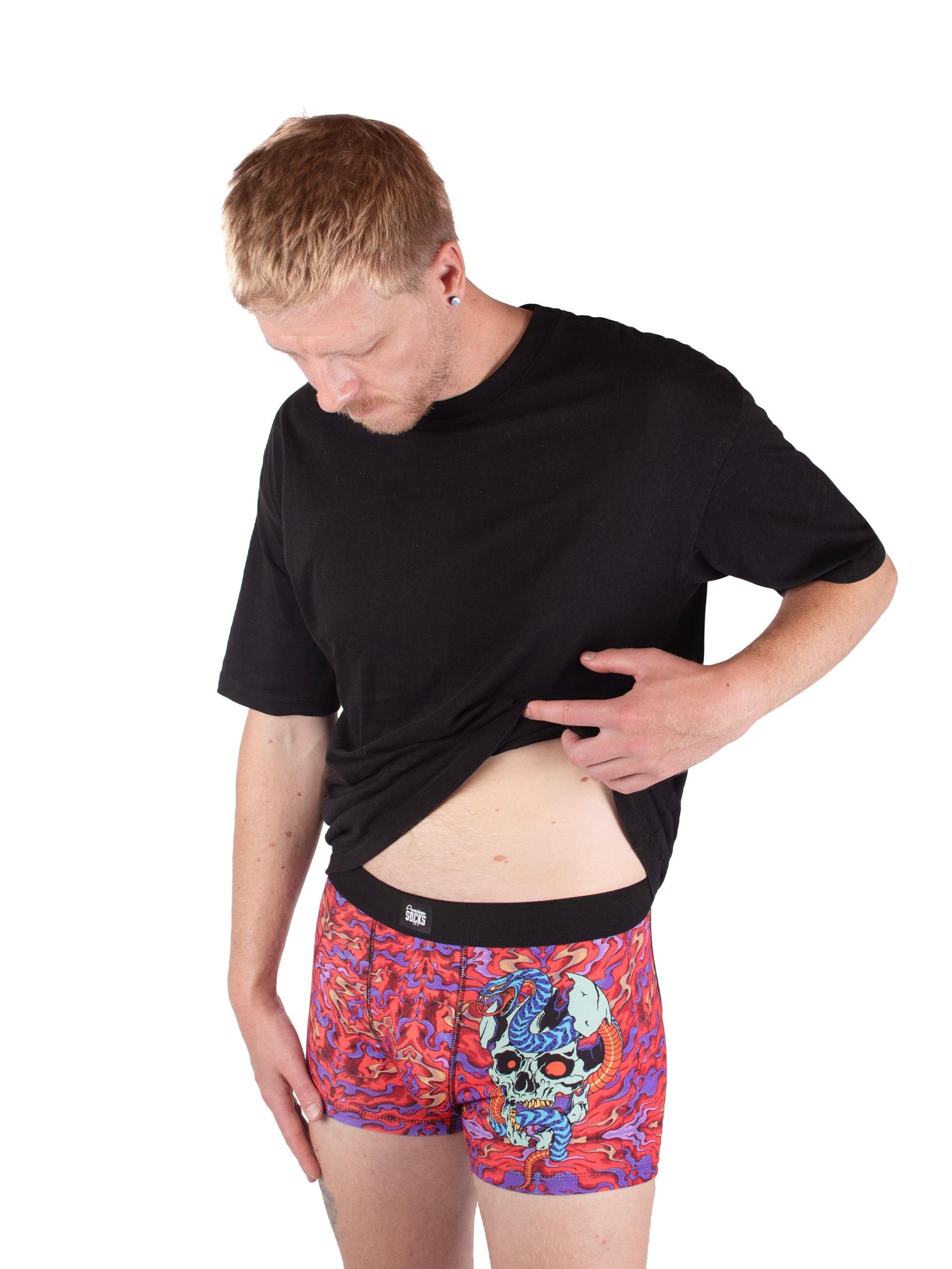 Boxers 'Dead and Alive' American Socks en rose