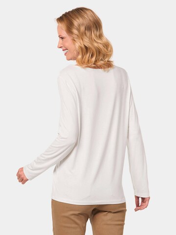 Goldner Shirt in Weiß
