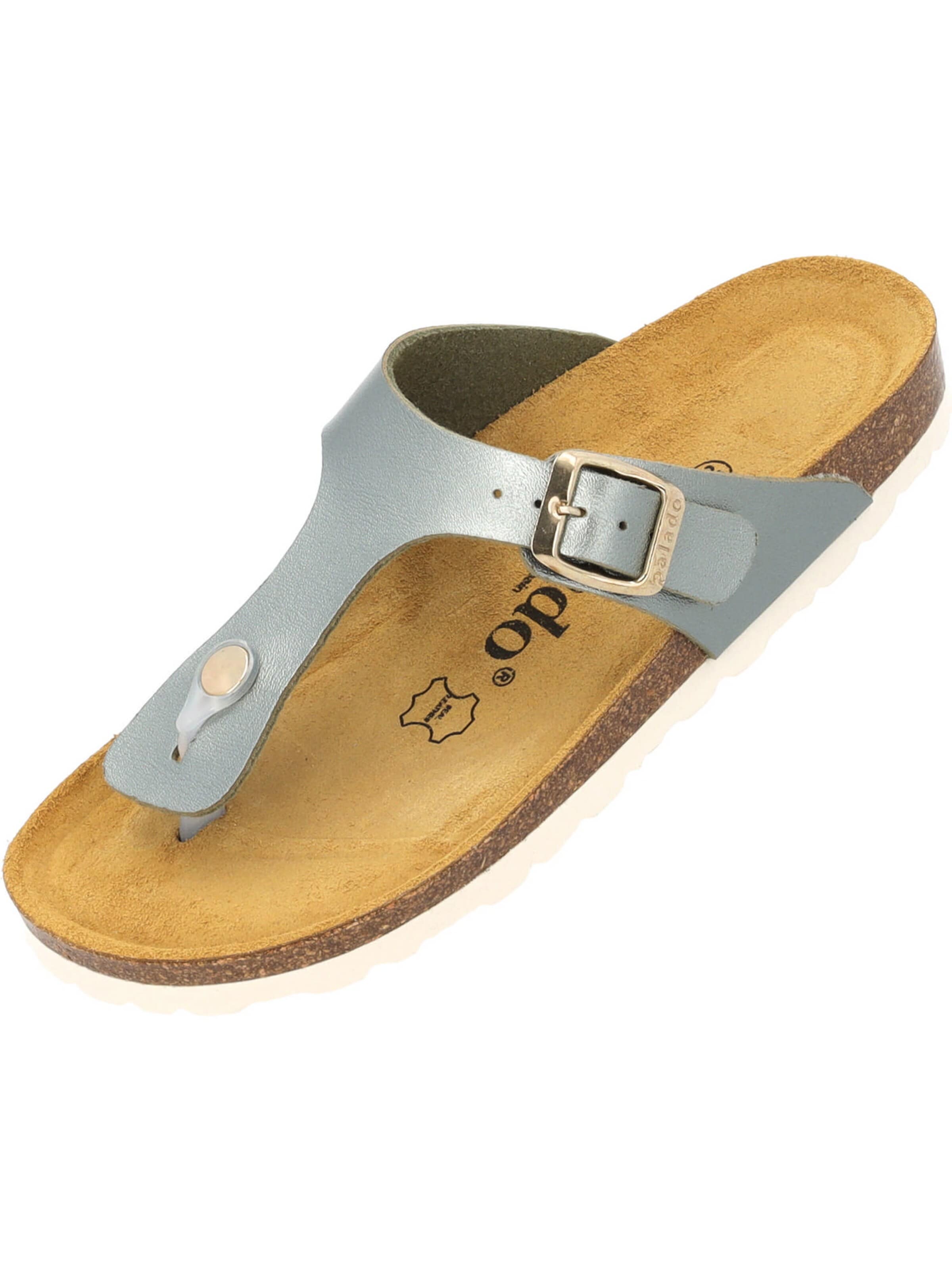 Palado Teenslipper 'Kos Metallic' in Groen: voorkant