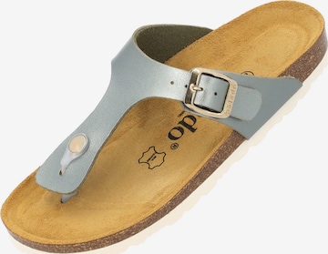 Palado Teenslipper 'Kos Metallic' in Groen: voorkant