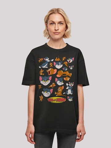 T-shirt 'Tom und Jerry Many Faces' F4NT4STIC en noir : devant