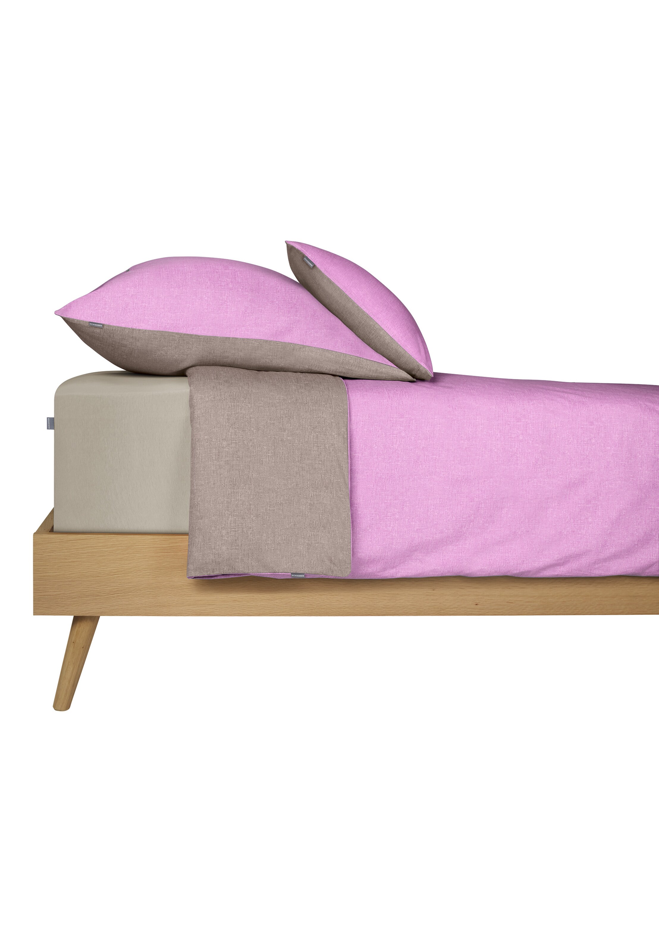 SCHIESSER Dekbedovertrek 'Doubleface Renforcé' in Grijs