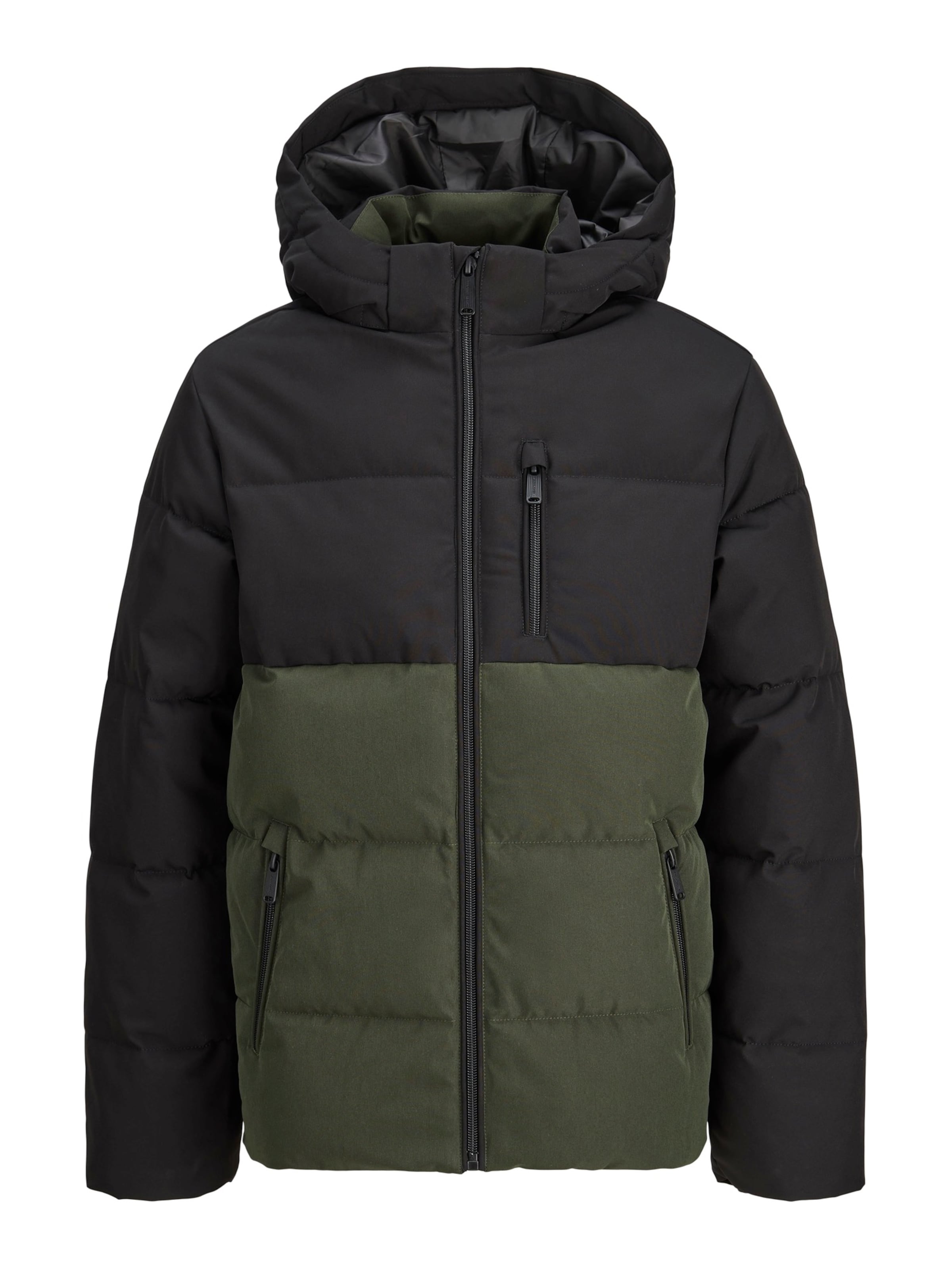 Jack & Jones JuniorZimska jakna 'JJEBECKS' - zelena boja: prednji dio