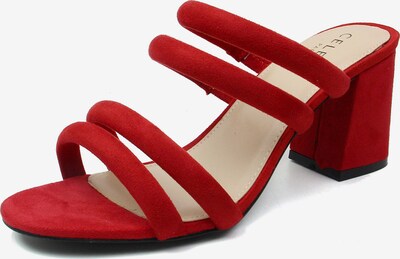 Sandale 'Cristina' Celena pe roșu, Vizualizare produs